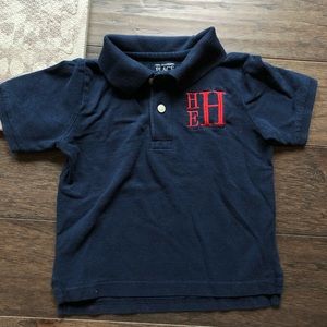 HHE Monorammed 2t Navy Polo w/ red stitching